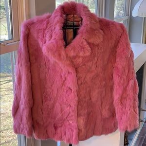 Heirloom Pink Rabbit Fur No Defects Intact Lining